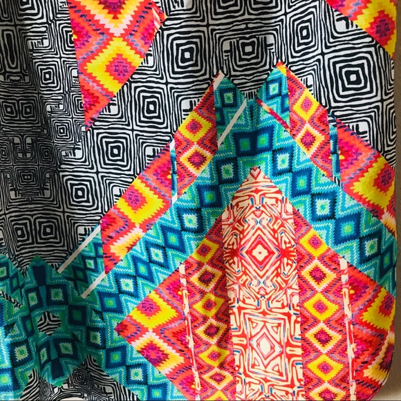 Amanda Uprichard 100% Silk Mixed Print Crisscross Back Tank - Picture 6 of 9